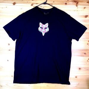 Fox Racing T-Shirt Mens XXL Black Ryvr Short Sleeve Tee Shirt
